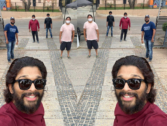 Allu Arjun selfie About Social distance